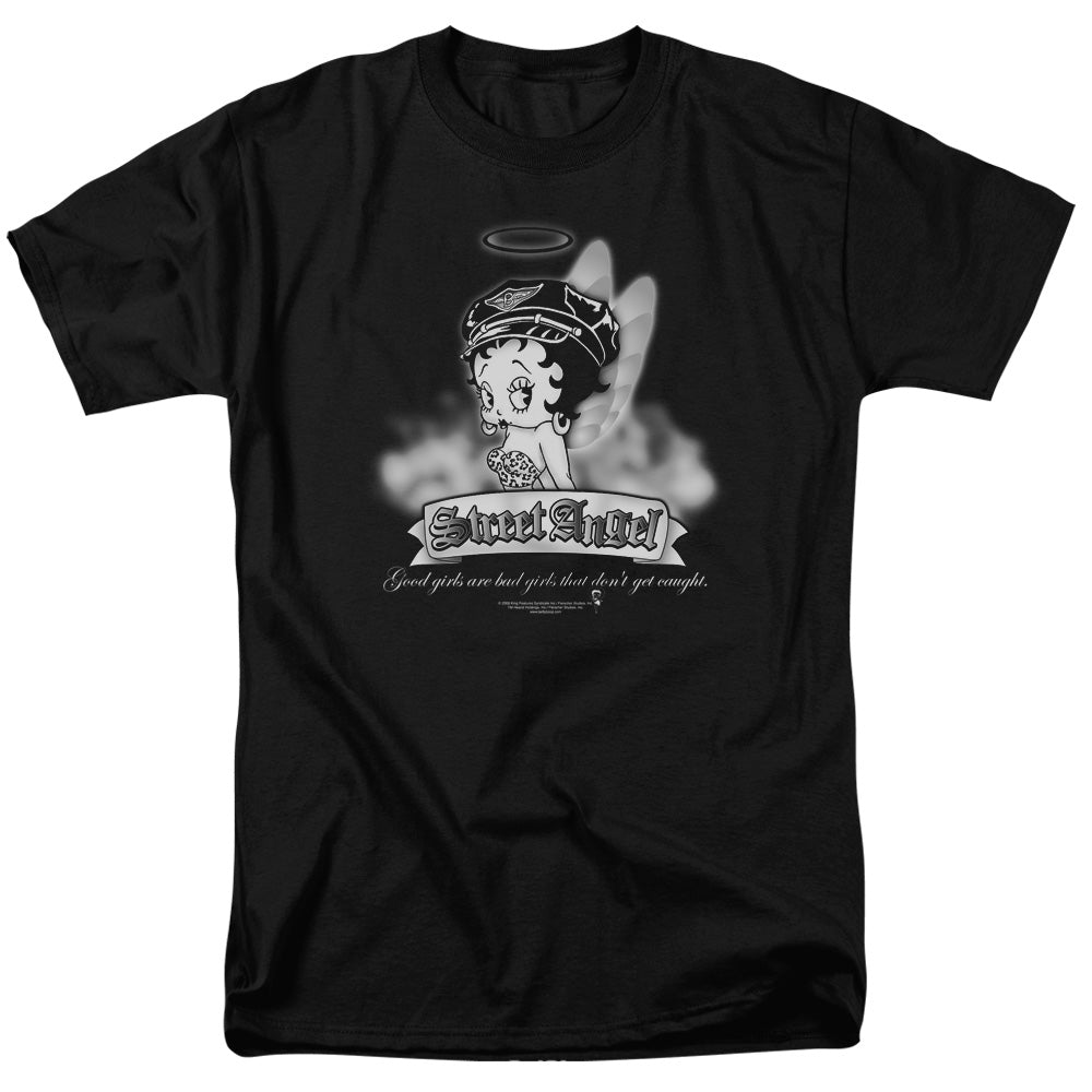 Betty Boop - Street Angel - Adult Unisex Short Sleeve T-Shirt - Black