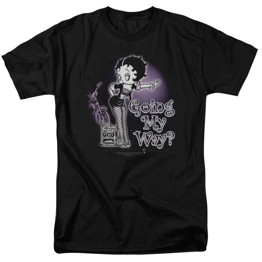 Betty Boop - My Way - Adult Unisex Short Sleeve T-Shirt - Black