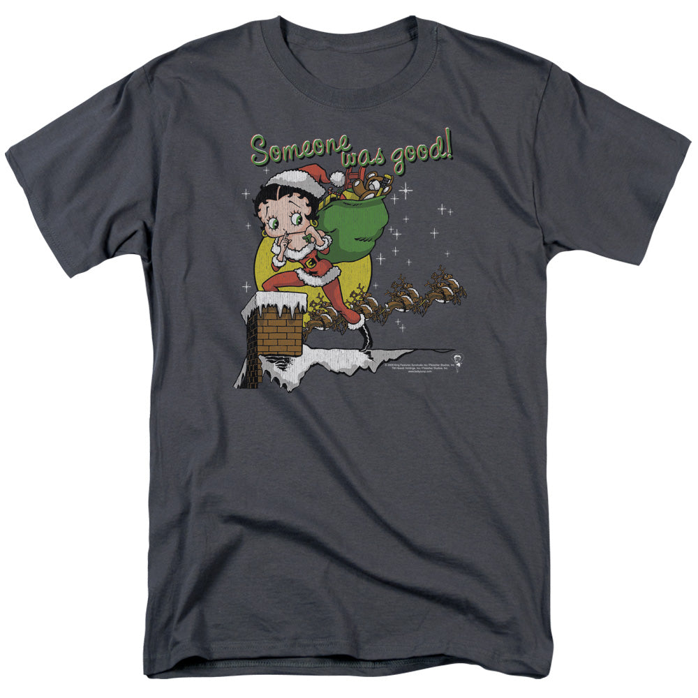 Betty Boop - Chimney - Adult Unisex Short Sleeve T-Shirt - Gray