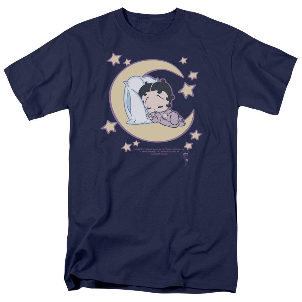 Betty Boop - Sleepy Time - Adult Unisex Short Sleeve T-Shirt - Blue