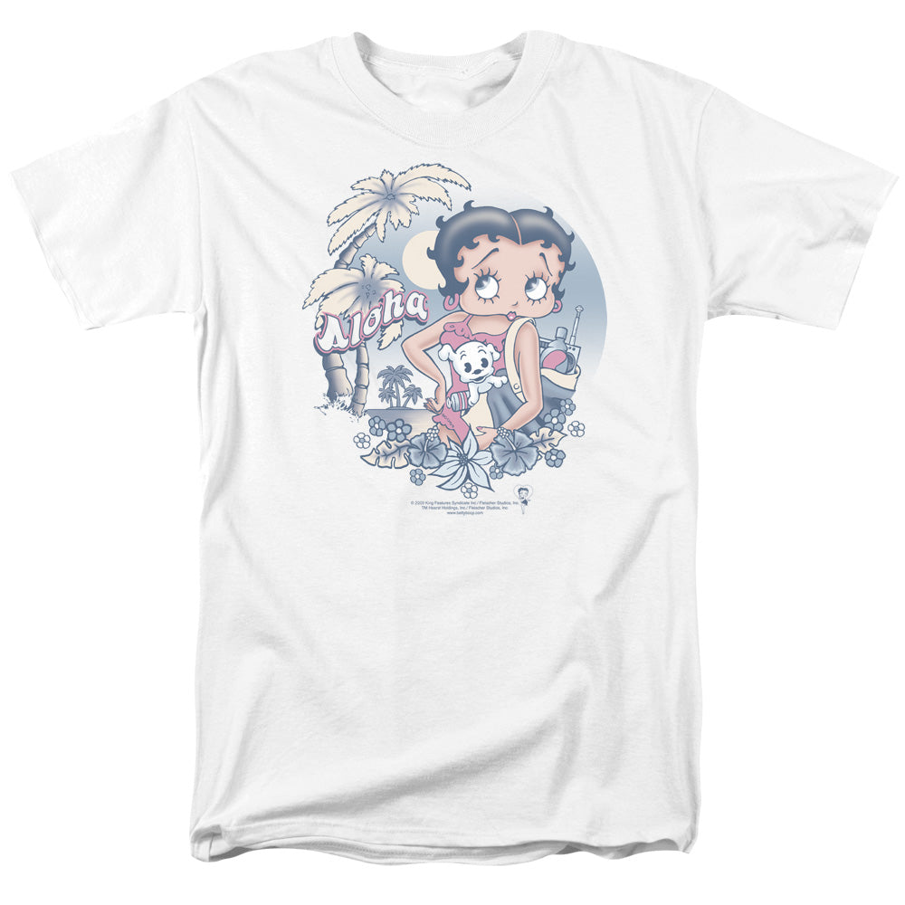 Betty Boop - Aloha - Adult Unisex Short Sleeve T-Shirt - White