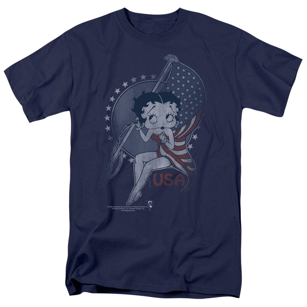 Betty Boop - Proud Betty - Adult Unisex Short Sleeve T-Shirt - Blue