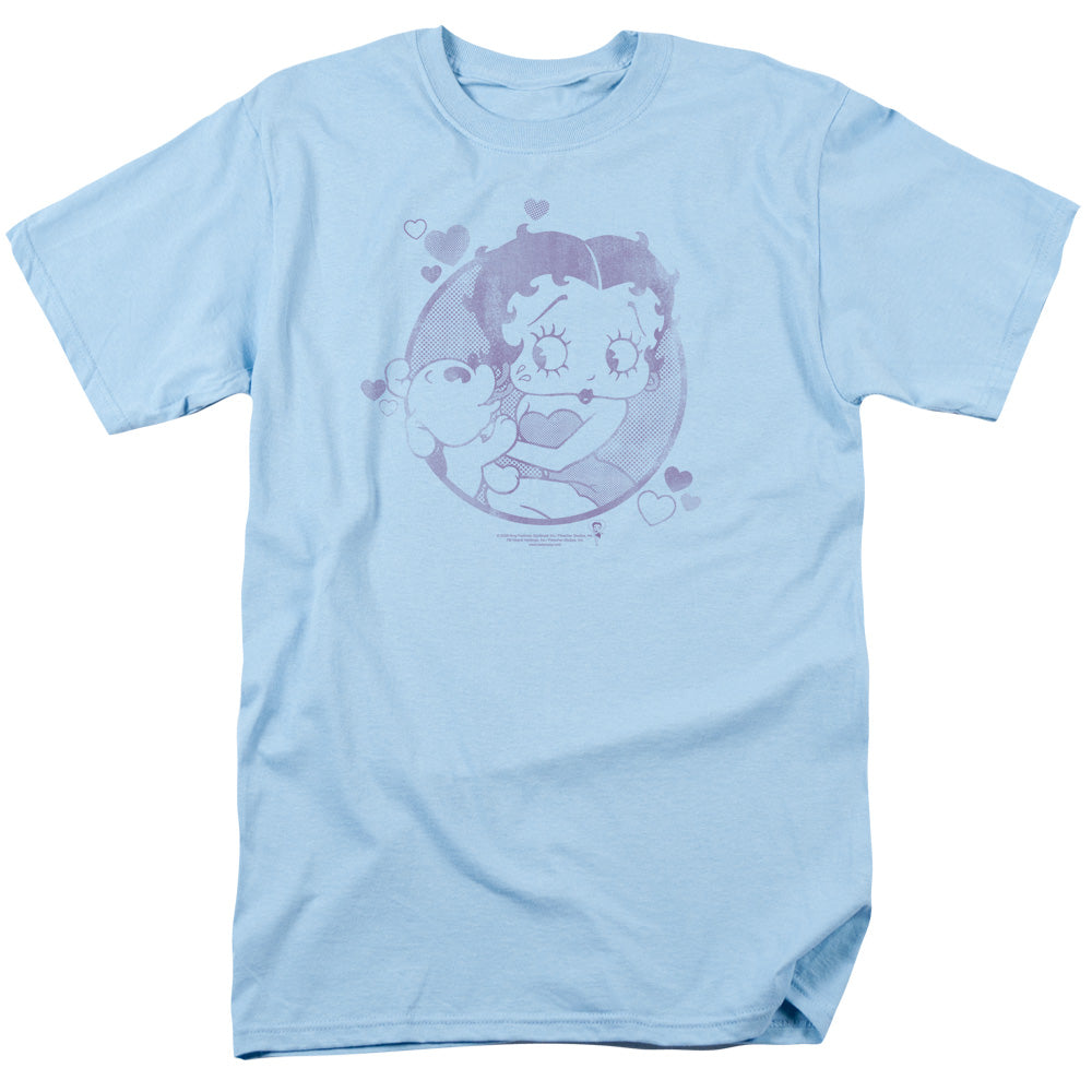 Betty Boop - Perfect Kiss - Adult Unisex Short Sleeve T-Shirt - Blue
