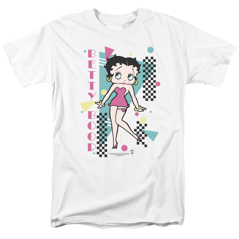 Betty Boop - Booping 80s Style - Adult Unisex Short Sleeve T-Shirt - White
