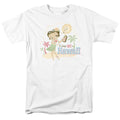 Betty Boop - Hot In Hawaii - Adult Unisex Short Sleeve T-Shirt - White