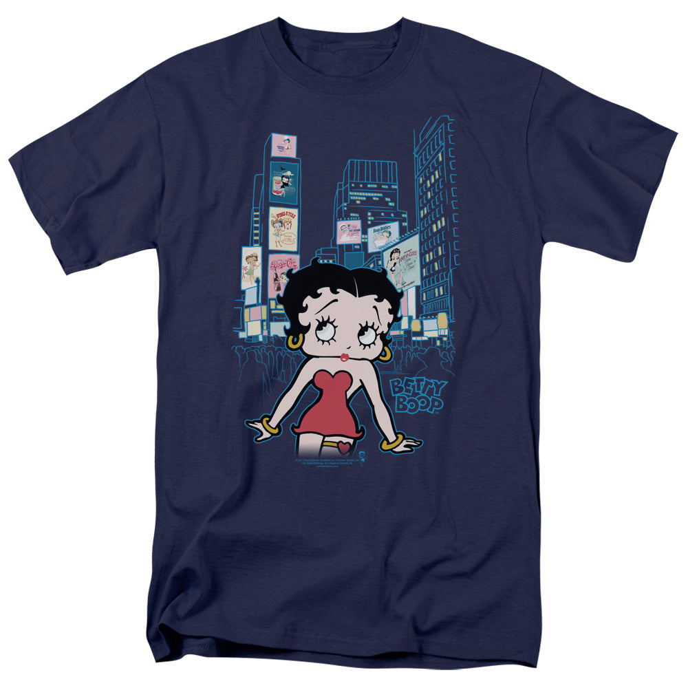 Betty Boop - Square - Adult Unisex Short Sleeve T-Shirt - Blue
