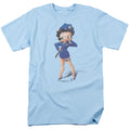 Betty Boop - Officer Boop - Adult Unisex Short Sleeve T-Shirt - Blue