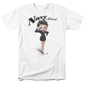 Betty Boop - Navy Boop - Adult Unisex Short Sleeve T-Shirt - White