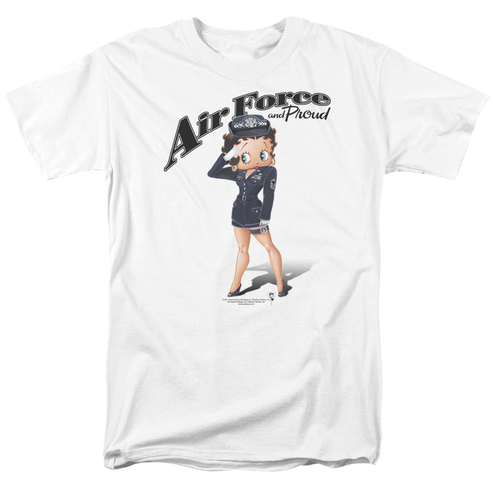 Betty Boop - Air Force Boop - Adult Unisex Short Sleeve T-Shirt - White