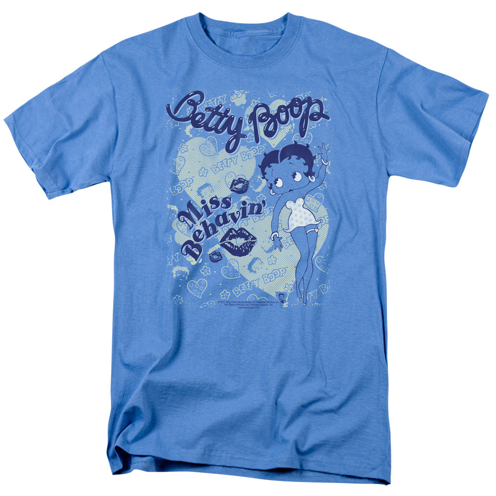 Betty Boop - Miss Behavin - Adult Unisex Short Sleeve T-Shirt - Blue