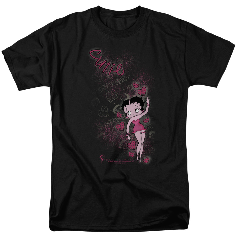 Betty Boop - Cutie - Adult Unisex Short Sleeve T-Shirt - Black