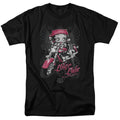 Betty Boop - Biker Babe - Adult Unisex Short Sleeve T-Shirt - Black