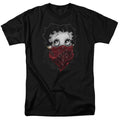 Betty Boop - Bandana & Roses - Adult Unisex Short Sleeve T-Shirt - Black