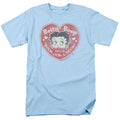 Betty Boop - Fan Club Heart - Adult Unisex Short Sleeve T-Shirt - Blue