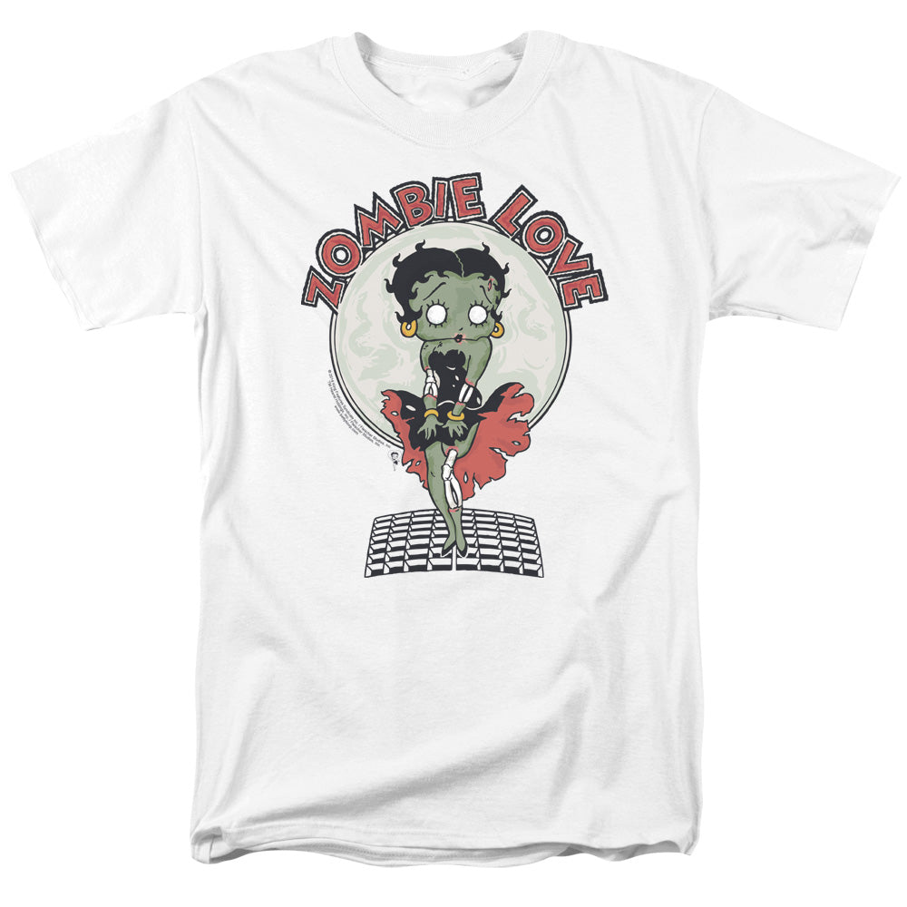 Betty Boop - Breezy Zombie Love - Adult Unisex Short Sleeve T-Shirt - White