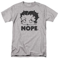 Betty Boop - Boop Nope - Adult Unisex Short Sleeve T-Shirt - Gray