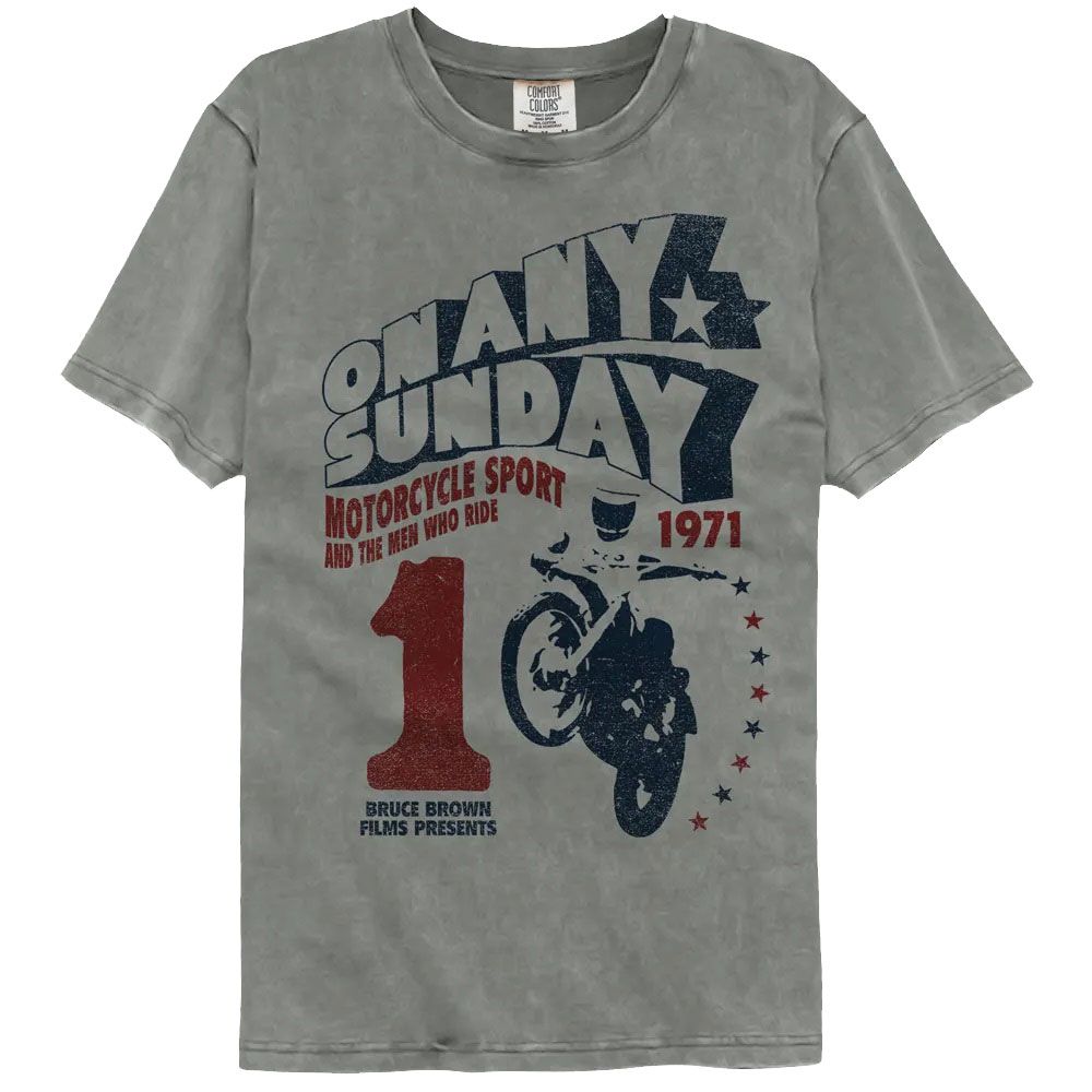 Bruce Brown Films On Any Sunday Officially Licensed Adult Short Sleeve Comfort Color T-Shirt