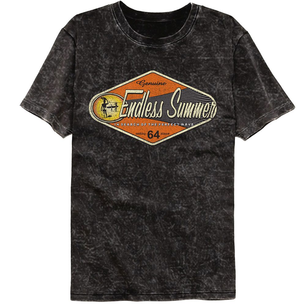Bruce Brown Films Genuine Endless Summer Officially Licensed Adult Short Sleeve Mineral Wash T-Shirt