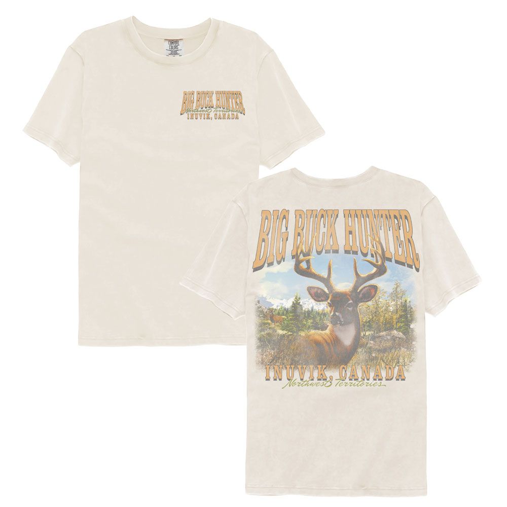 Big Buck Hunter - Inuvik Canada F B - American Classics - Adult Short Sleeve Comfort Color T-Shirt