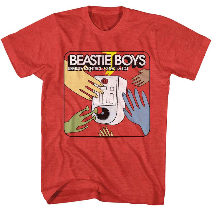 Beastie Boys - Remote Control - American Classics Officially Licensed - Red Heather Adult Short Sleeve T-Shirt