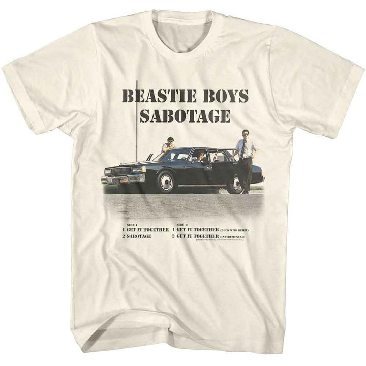 Beastie Boys - Sabotage - American Classics Officially Licensed - Natural Adult Short Sleeve T-Shirt