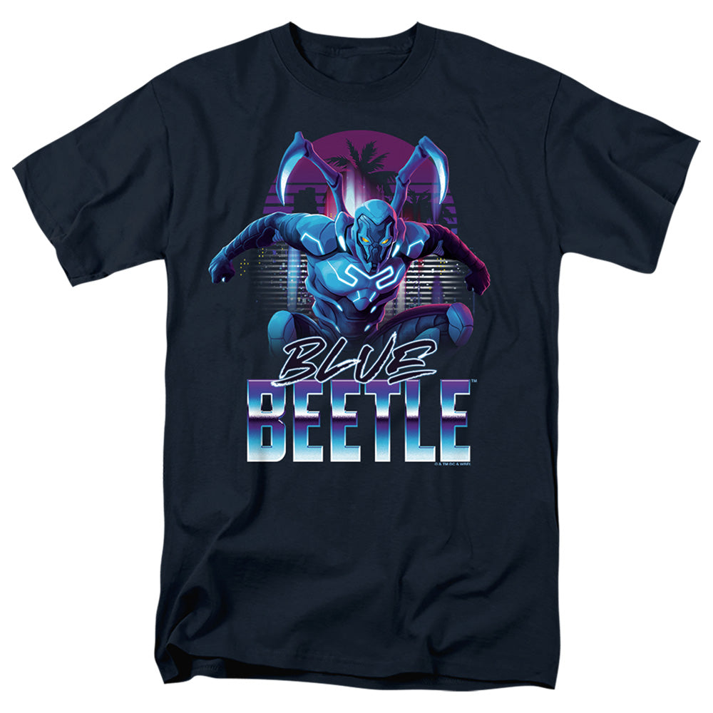 Blue Beetle - City Protector - Adult Unisex Short Sleeve T-Shirt - Blue