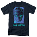 Blue Beetle - Large Mask - Adult Unisex Short Sleeve T-Shirt - Blue