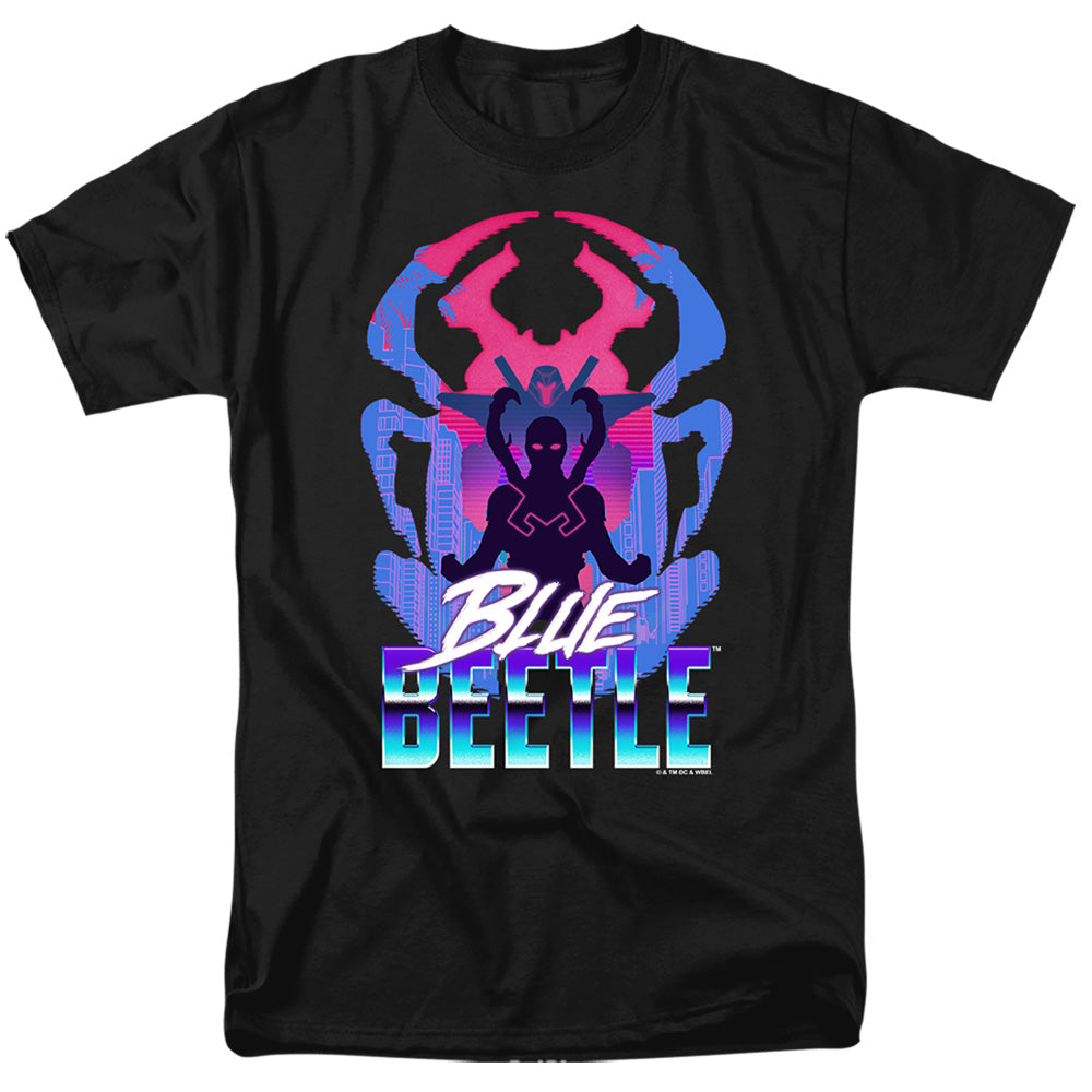 Blue Beetle - Silhouette - Adult Unisex Short Sleeve T-Shirt - Black