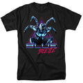 Blue Beetle - Leaping Triangle - Adult Unisex Short Sleeve T-Shirt - Black