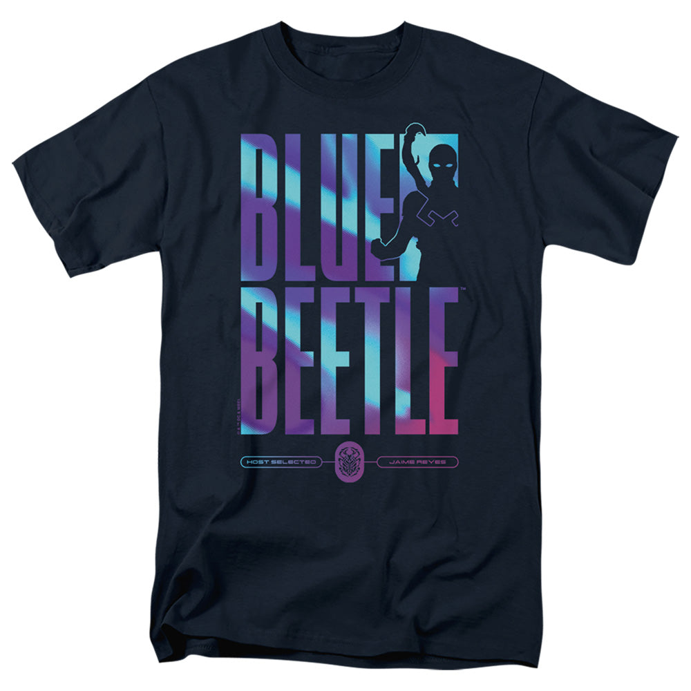 Blue Beetle - Hero Host - Adult Unisex Short Sleeve T-Shirt - Blue