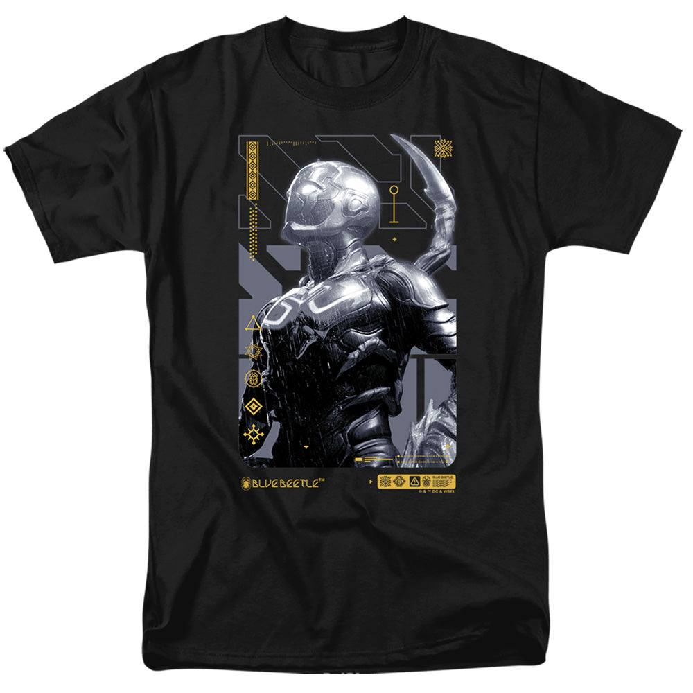 Blue Beetle - Beetle Heads Up - Adult Unisex Short Sleeve T-Shirt - Black