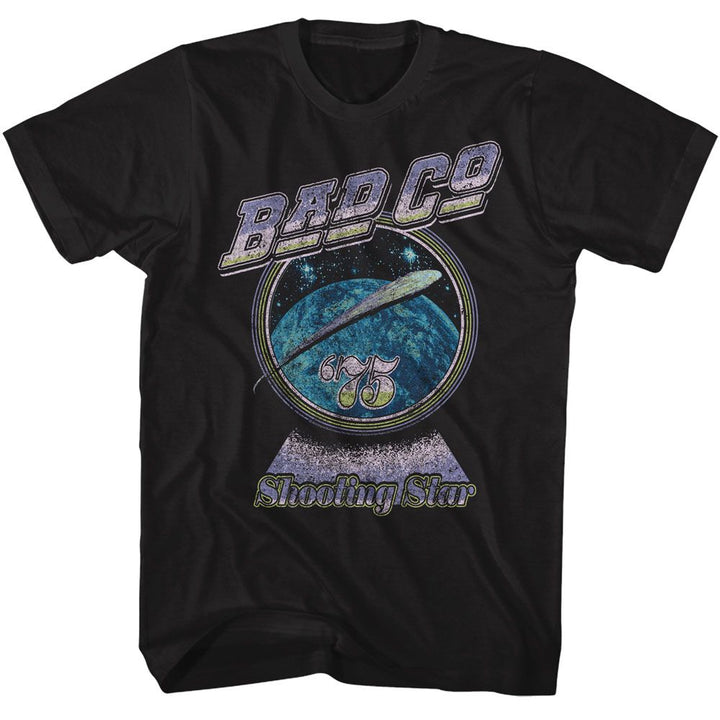 Bad Company - Shooting Star Pastels - American Classics - Solid Black Adult Short Sleeve T-Shirt