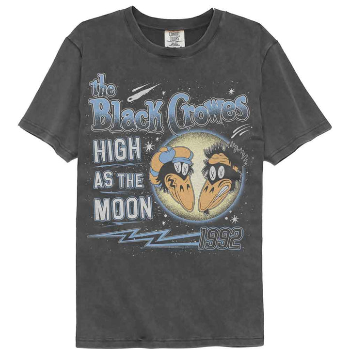 Black Crowes - The High As The Moon Space - American Classics - Gray Solid Adult Short Sleeve Comfort Color T-Shirt