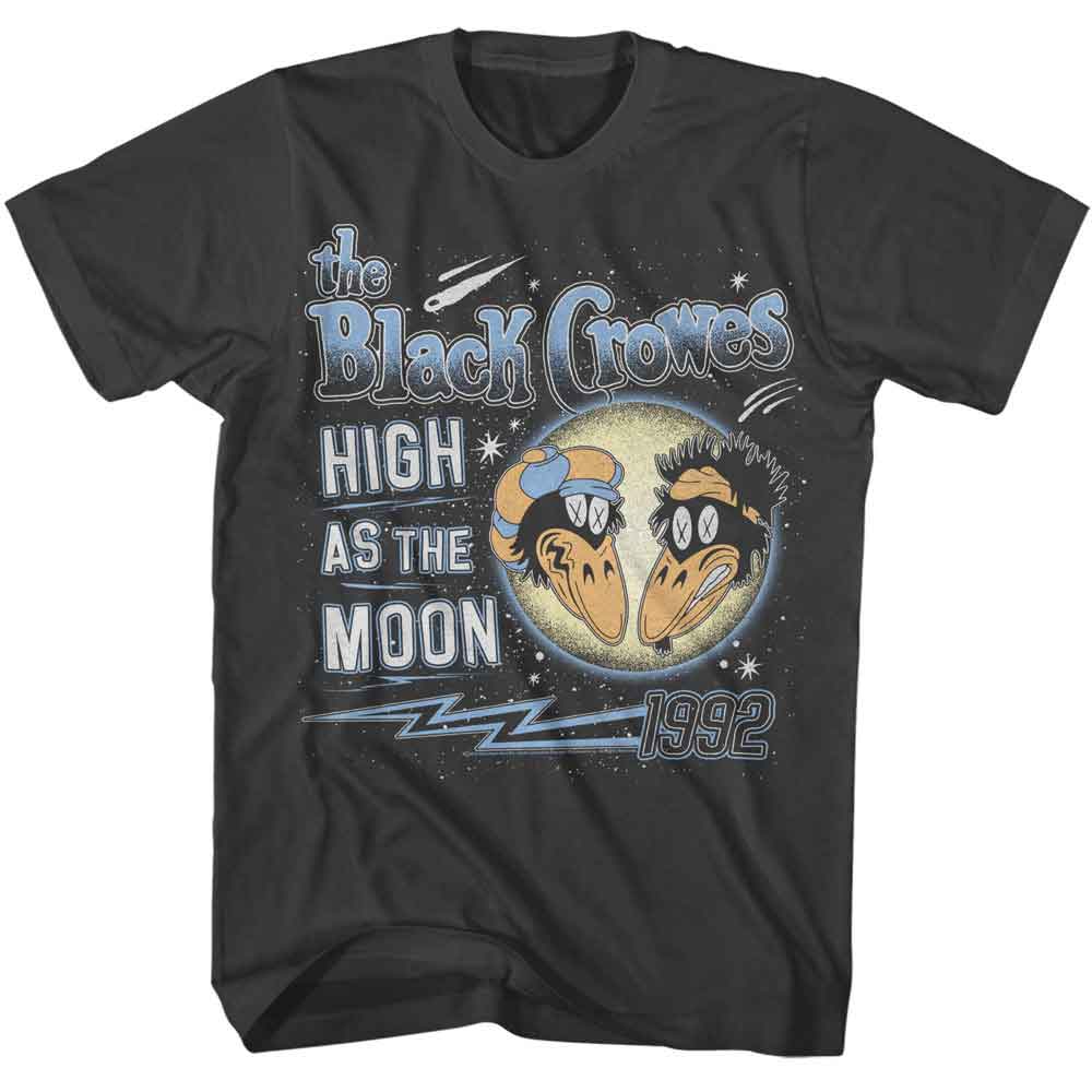 Black Crowes - High As The Moon Space - American Classics - Solid Gray Adult Short Sleeve T-Shirt