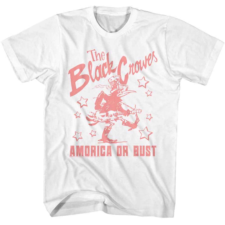 Black Crowes - Amorica Or Bust - American Classics - Solid White Adult Short Sleeve T-Shirt