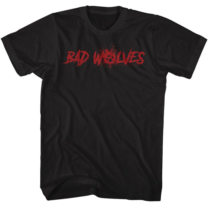 Bad Wolves - Splatter - American Classics - Solid Black Adult Short Sleeve T-Shirt