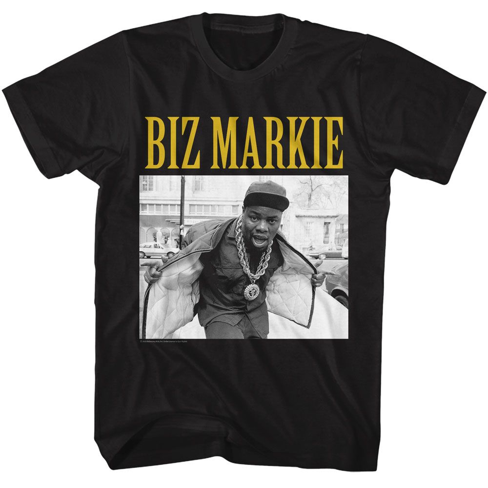 Biz Markie - Jacket - American Classics - Solid Black Adult Short Sleeve T-Shirt