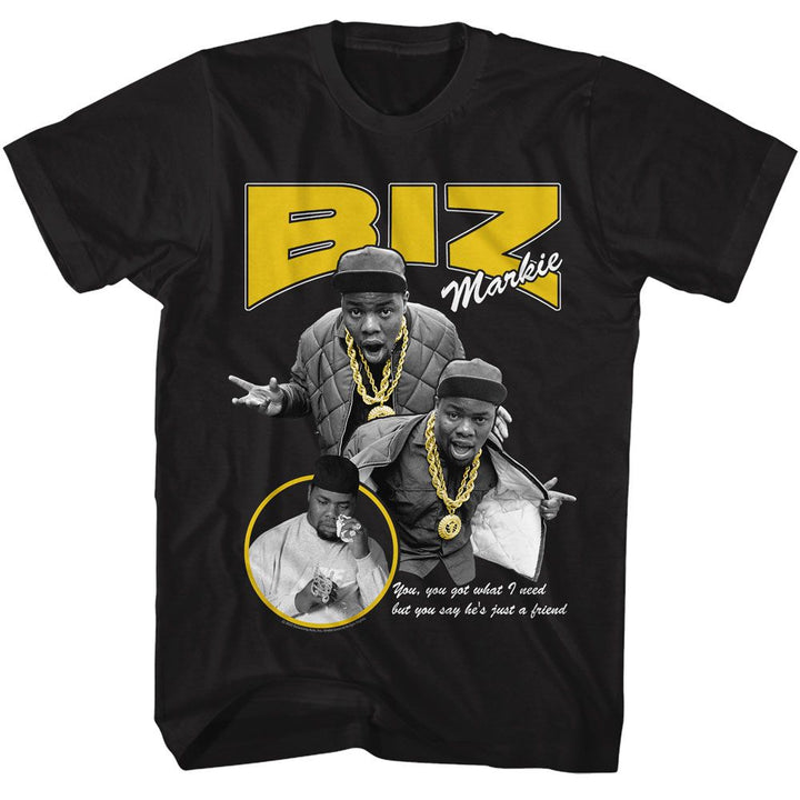 Biz Markie - Mark 3 - American Classics - Solid Black Adult Short Sleeve T-Shirt