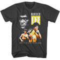 Bruce Lee - Triple - American Classics - Solid Gray Adult Short Sleeve T-Shirt