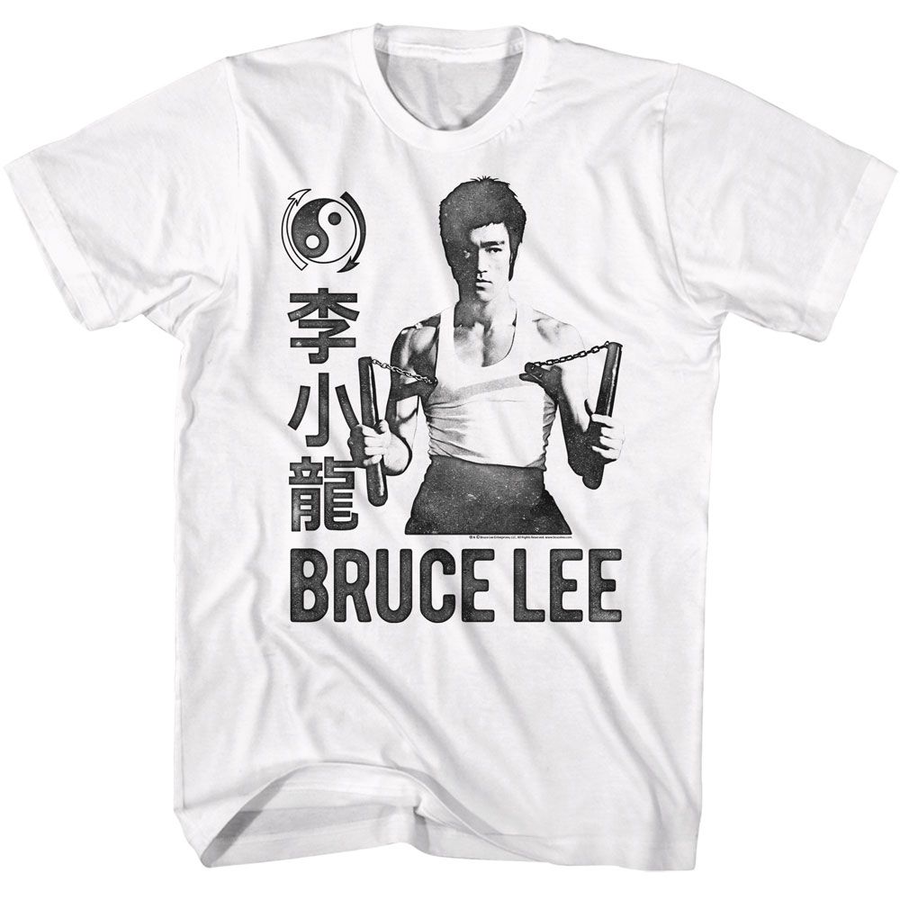 Bruce Lee - Monochrome Stacking - Officially Licensed Adult Short Sleeve T-Shirt