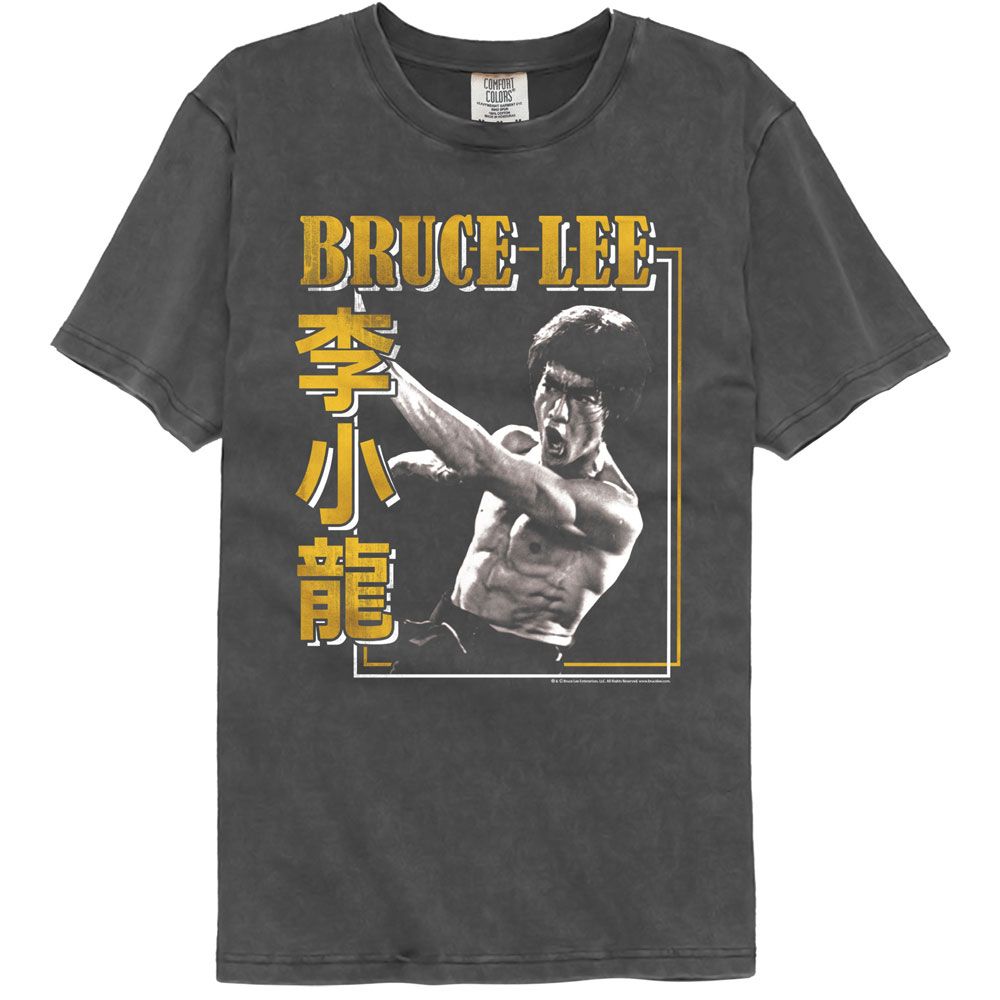 Bruce Lee - Perpendicular Punch - American Classics - Solid Gray Adult Short Sleeve Comfort Color T-Shirt