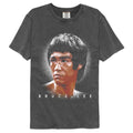 Bruce Lee - Face - American Classics - Gray Solid Adult Short Sleeve Comfort Color T-Shirt