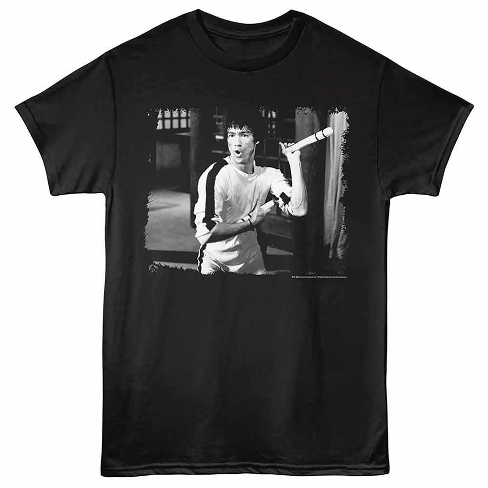 Bruce Lee - Nunchuks - Adult Unisex Short Sleeve T-Shirt - Black