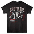 Bruce Lee - Dont Think Collage - Adult Unisex Short Sleeve T-Shirt - Black