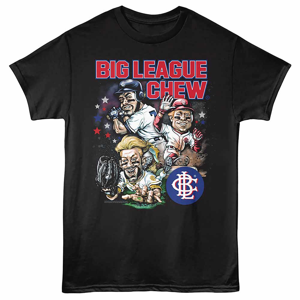 Big League Chew - Star Work - Adult Unisex Short Sleeve T-Shirt - Black