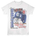 Big League Chew - Helmet And Scoreboard - Front Print Adult Short Sleeve Solid T-Shirt - White