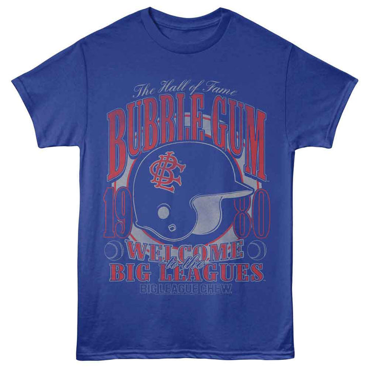 Big League Chew - Batter Helmet - Blue - Front Print Solid Adult Unisex Short Sleeve T-Shirt