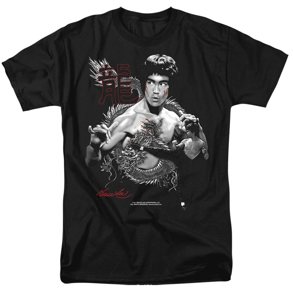 Bruce Lee - The Dragon - Adult Unisex Short Sleeve T-Shirt - Black