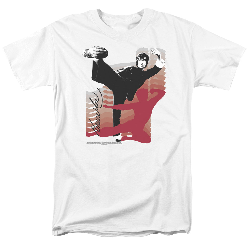 Bruce Lee - Kick It - Adult Unisex Short Sleeve T-Shirt - White