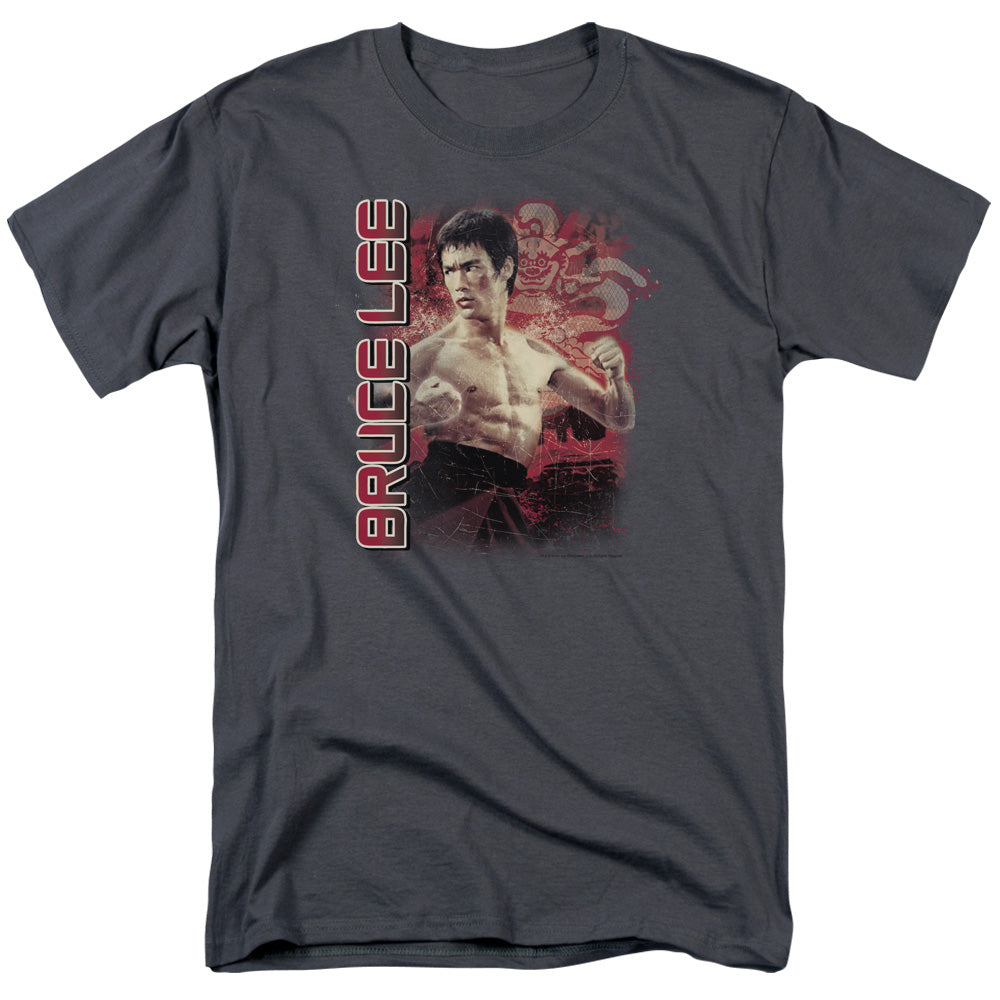 Bruce Lee - Fury - Adult Unisex Short Sleeve T-Shirt - Gray